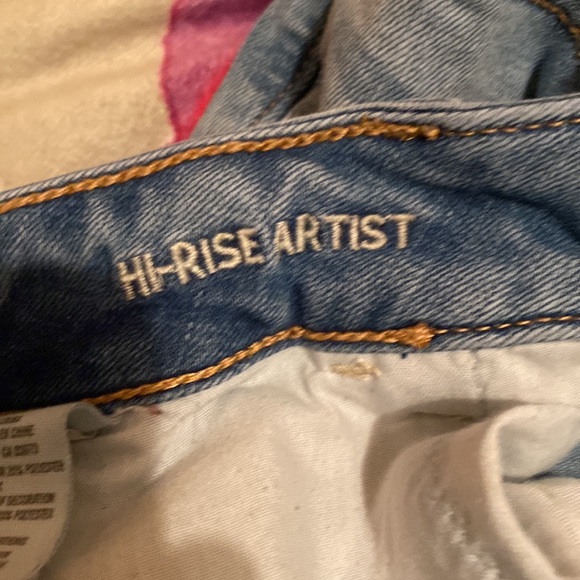 3 pair of American Eagle jeans.  1 Artist  Flair. 2 high rise Jegging 16 Long - Picture 9 of 11